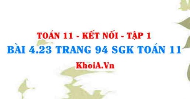 Bài 4.23 trang 94 SGK Toán 11 tập 1 Kết nối tri thức